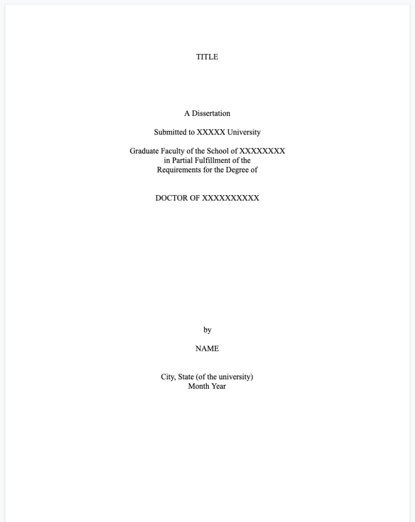 university of sussex dissertation title page